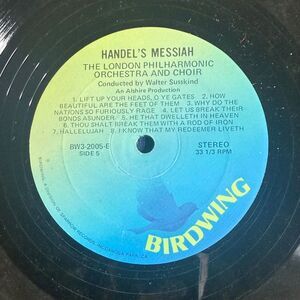 Black Vinyl Record - Handel's Messiah